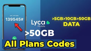 lyca Mobile all Plane check code | lyca mobile internet Packages 