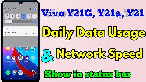 How To Show Daily Data Usage In Vivo y21g | Vivo y21g Show Daily Data Usage