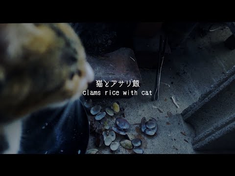 猫とアサリご飯　Clams rice with cat【縁側ソロキャンプ】solo camp at yard｜ナチュラルライフ｜natural lifestyle ｜環境音｜ASMR