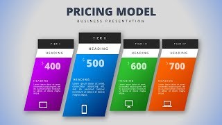 How To Create a #PRICING #MODEL #Template Design In Microsoft Office PowerPoint PPT.