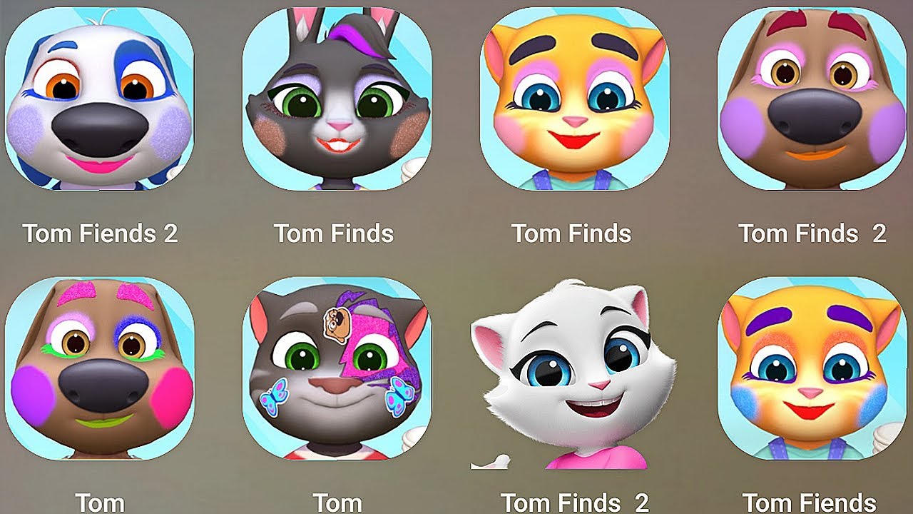 Talking Tom Finds 1vs Tom Finds 2 Game Play Discover fun family games Tom Finds Part 4