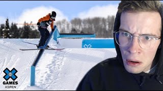 180lb Skier Reacts to X Games Slopestyle 2021...