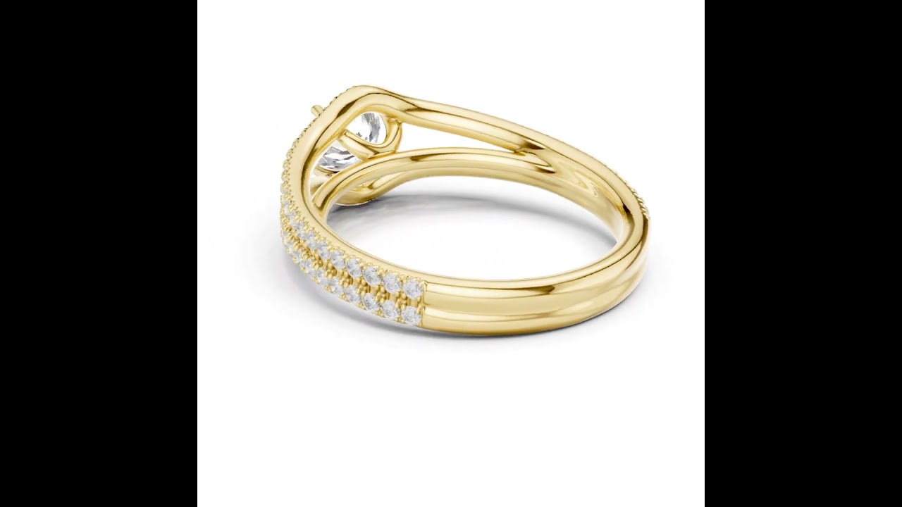 Round Cut Diamond Cathedral Setting Anniversary Ring