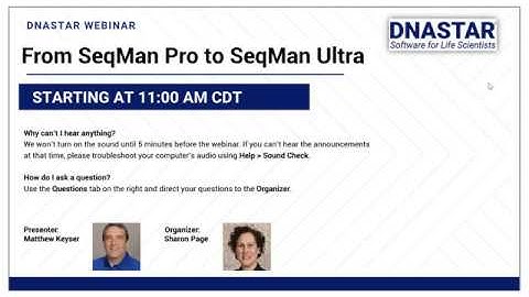 DNASTAR - Transitioning from SeqMan Pro to SeqMan Ultra