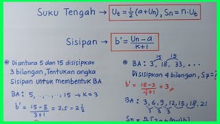 suku tengah sisipan barisan deret aritmatika matematika kelas 11