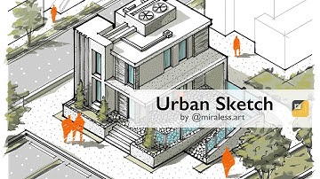 Axonometric Sketch // Urban Sketch #1 // #morpholiotrace