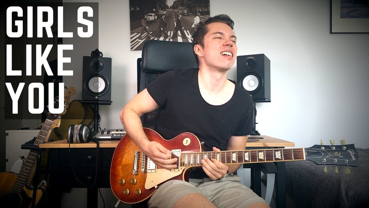 GIRLS LIKE YOU - Maroon 5, Cardi B - Guitar Cover by Sebastian Lindqvist