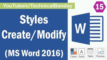 MW015-How to use Styles in MS Word || Microsoft Word 2016 [Hindi/Urdu]