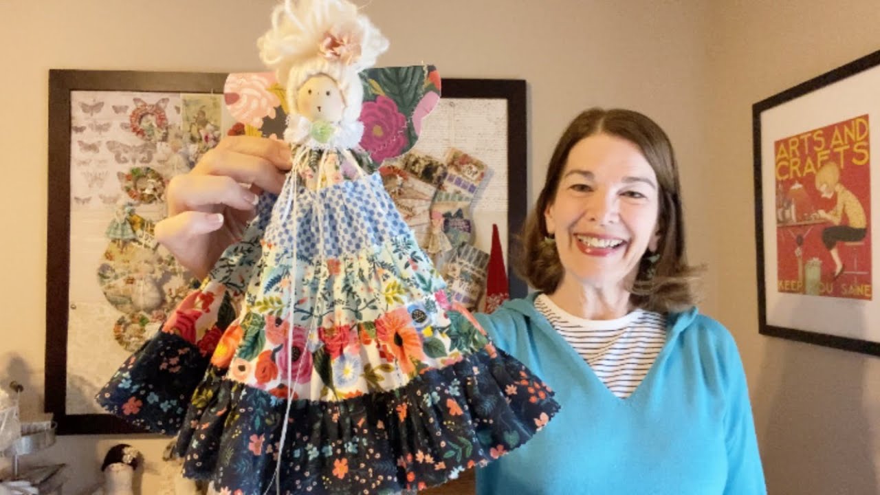 How to Make a Rifle Paper Co. Fabric Angel For Your Home - YouTube