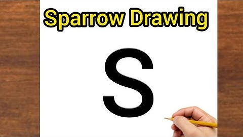 🐦 How to Turn S into Sparrow drawing  | Amazing Art Idea