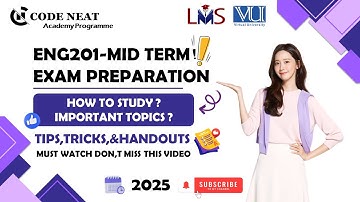 ENG201 Midterm Prep | Important Topics, MCQs, PDF Notes & Paper Strategy + Tricks | codeneat.com