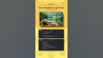How to Make a Glass Effect Login Form | #mzcode01 #css #webdesign #shorts