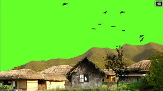 Beautiful Village Environment Green Screen Background Effect HD Video | Chroma Key effect