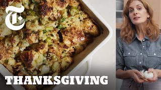 Melissa clark’s mother, rita clark, loves chestnut stuffing but
likes to use frozen leftover bagels. prefers break out the brioche.
here’s com...
