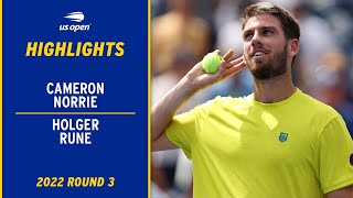 Cameron Norrie vs. Holger Rune Highlights | 2022 US Open Round 3