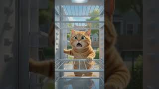 Funny cat cartoon 🤣 #shorts #cat #fish #funny #animale