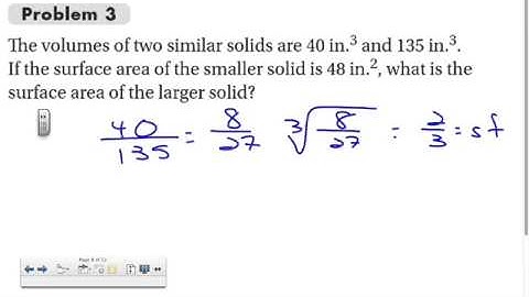 SA and V of Similar Solids