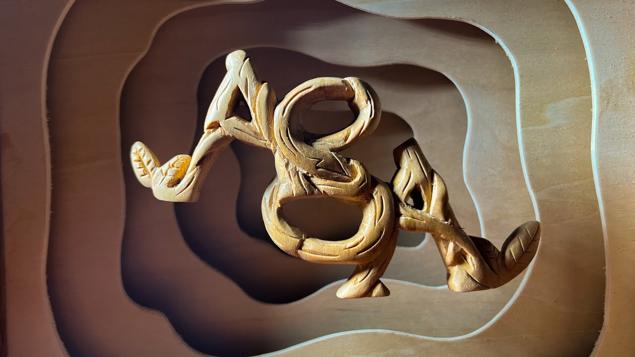 Carving the A Small Adventure Logo (Wood Carving ASMR)