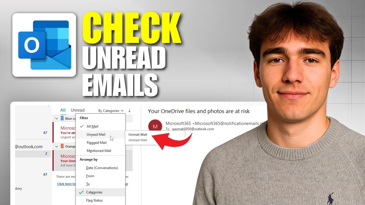 How To Check All Unread Emails In Outlook (Tutorial 2026) - YouTube