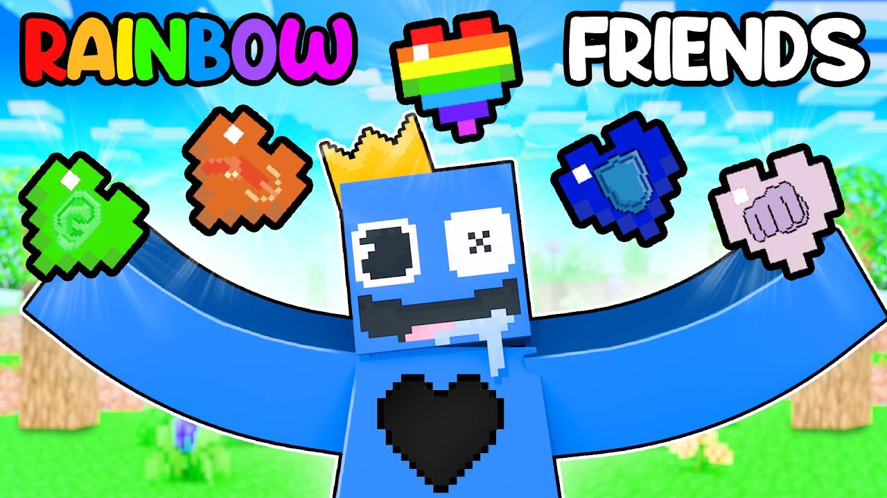 Rainbow Friends have CUSTOM HEARTS in Minecraft! YouTube