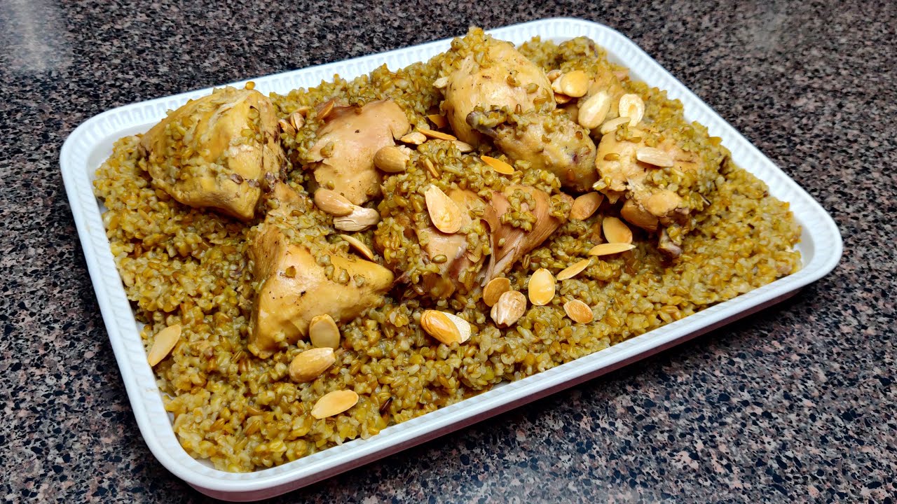 فريكة بالدجاج طبق صحي ولذيذ جاهز بربع ساعة بقدر الضغط الكهربائي