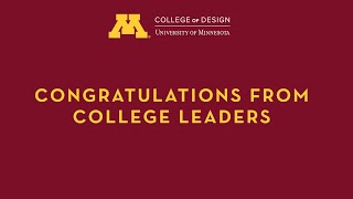 Virtual Commencement 2020: Congratulations from College Leaders