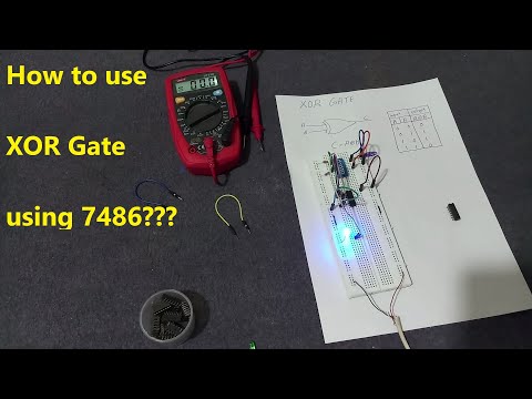 XOR Gate 7486 implementation on breadboard | Electronics