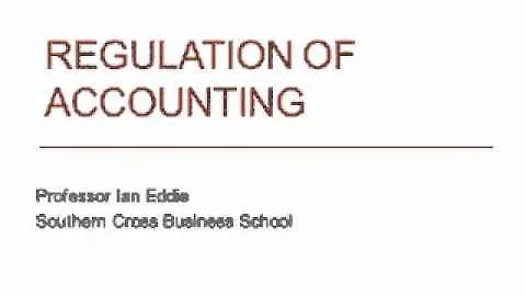 Regulation of Accounting Audio part 1