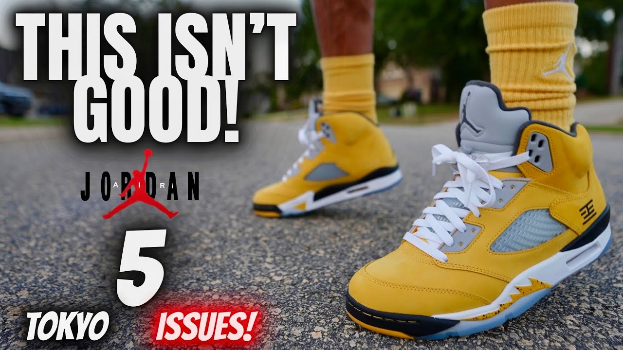 シューズ(男性用) NikeAirJordan5 Retro YellowTokyo23(2025) FIRST LOOK!! THIS SHOE WAS ONLY FOR FRIENDS & FAMILY BUT NOW