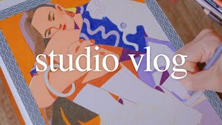 Studio vlog | Blooms, smoke, finding my way through personal work