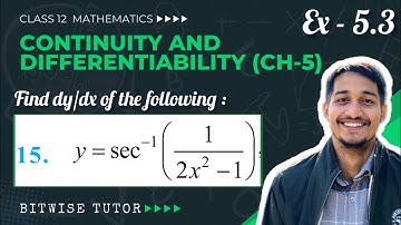 Class 12 Ex 5.3 Q15 Maths | Ex 5.3 class 12 maths q15 | Question 15 exercise 5.3 Class 12