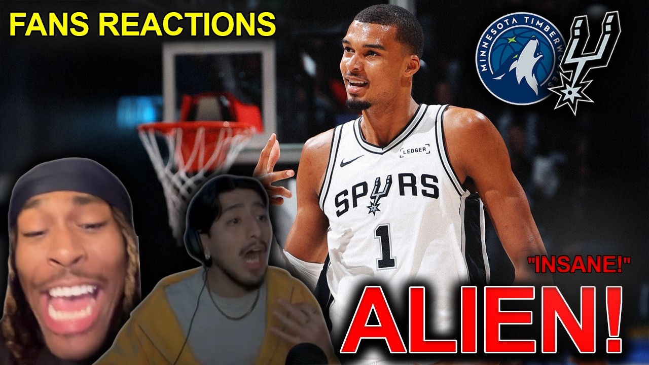 NBA fans reaction to Spurs beating the Timberwolves — WEMBANYAMA INSANE ...