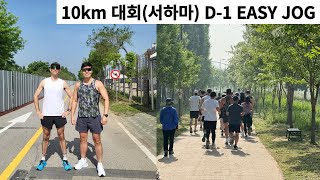 10km대회(서울하프마라톤) D-1일 가벼운 조깅