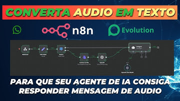 Converta mensagem de ÁUDIO em TEXTO para que o Agente IA entenda. (Evolution API + N8N + Whatsaap)