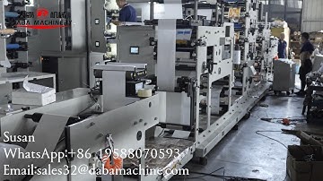 DABA 6Colors +1 Delam & Relam Label Flexo Press With Servo Motor Driven Auto Registration System