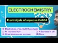 Electrolysis of aq.CuSO4 produces(1)increase pH(2)decrease pH(3)either decrease or increase(4)none
