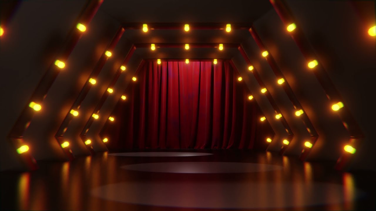 3D Abstract Green Screen Red Carpet Award Curtain Backdrop Stage