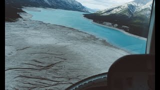 Helicopter ride over the Canadian Rockies