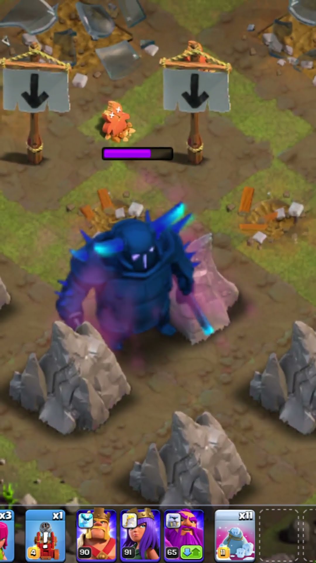 MINI PEKKA VS MAMÃE PEKKA NA ÚLTIMA FASE DA CAMPANHA DOS GOBLINS NO CLASH OF CLANS!