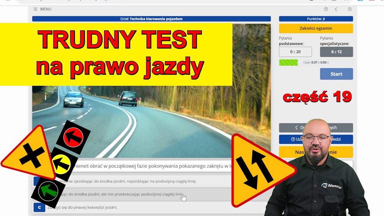 Wielki Test Na Prawo Jazdy Online Instruktor rozwiązuje trudny TEST NA PRAWO JAZDY! Zestaw 19 - YouTube
