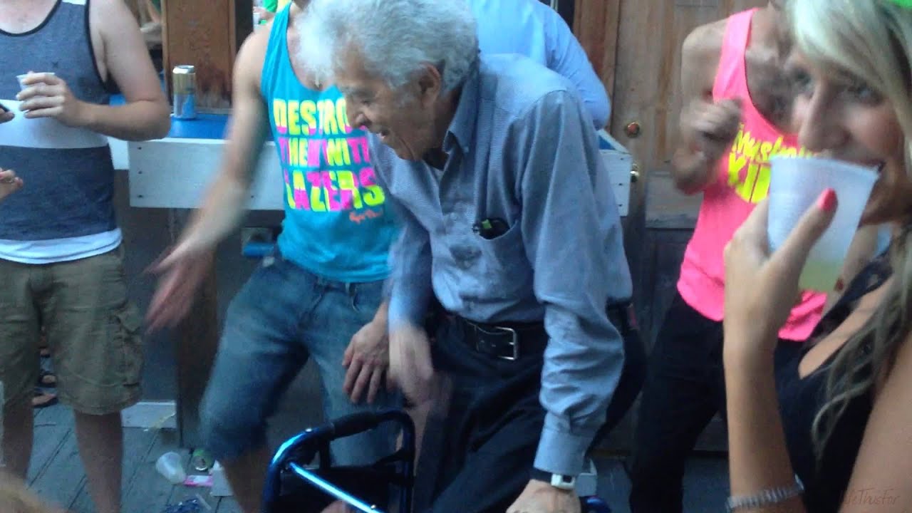 Old Man Dances At Rave Youtube