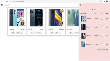 Làm hiệu ứng trang giỏ hàng cart bằng Html, css, Javascript P4 Xóa sản phẩm trong giỏ hàng