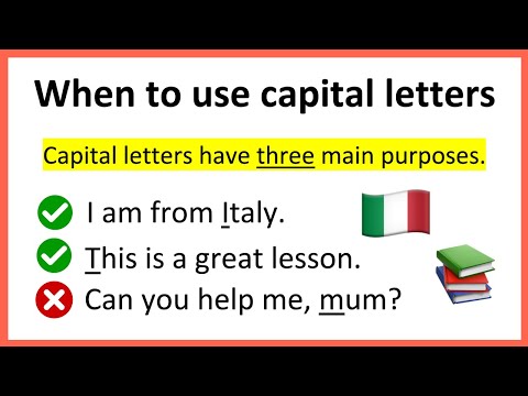 Video: Hvilken setning har riktig stor bokstav jeg har handlet?