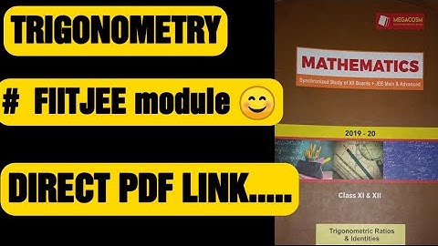 #fiitjeemodulespdf--TRIGONOMETRY | FIITJEE MATERIAL,#howisfiitjee