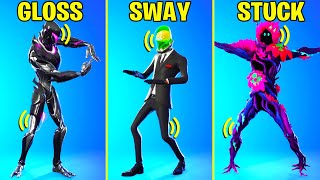 Top 25 Legendary Fortnite Dances With Best Music! (New Gloss, Sway, Stuck, Roller Vibes, Square Up)