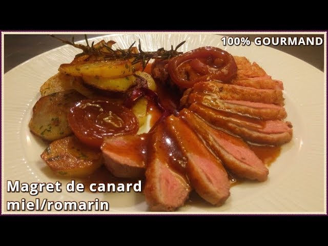 Recette #482 Magret de canard rôti au miel d'épices, petites rattes