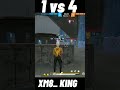 Xm8 king 1vs4 clutch impossible  viral freefire shorts