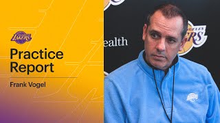 Frank Vogel talks about adapting game plans, even with a lead | Lakers Practice