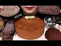 ASMR CHOCOLATE CAKE ICE CREAM SANDWICH MOCHI OREO MUKBANG EATING SOUNDS NO TALKING كعكة الشوكولاتة