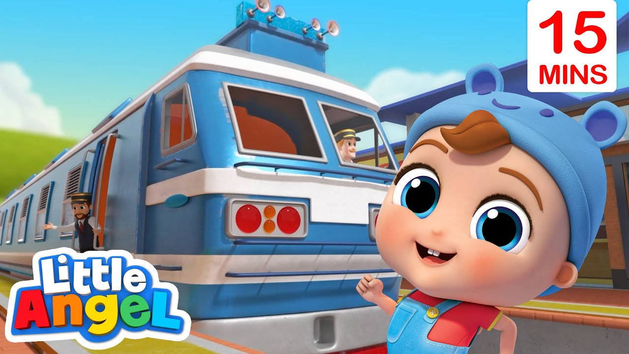 🚂Choo Choo Train Song🚂 | 15 MIN LOOP | Little Angel | Kids Songs